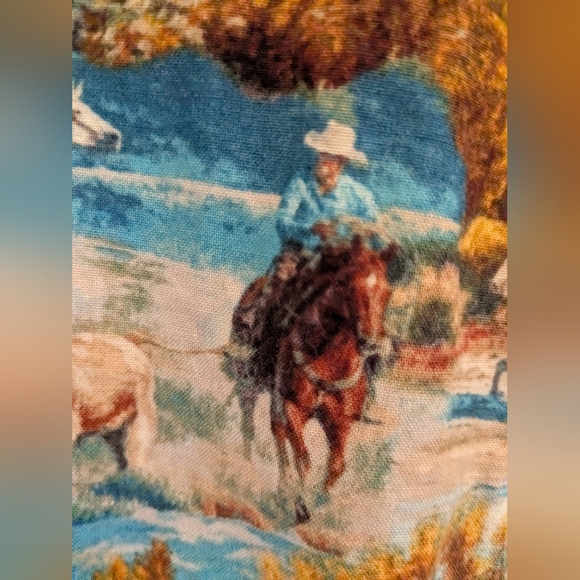 Western Square Dance Pin Up Novelty Cowgirl Twirlerz Skirt Medium Lace & Horses - Picture 5 of 8